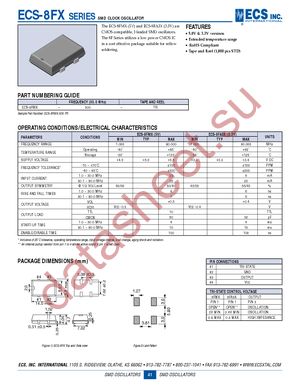 ECS-8FA3X-020.48-TR datasheet  
